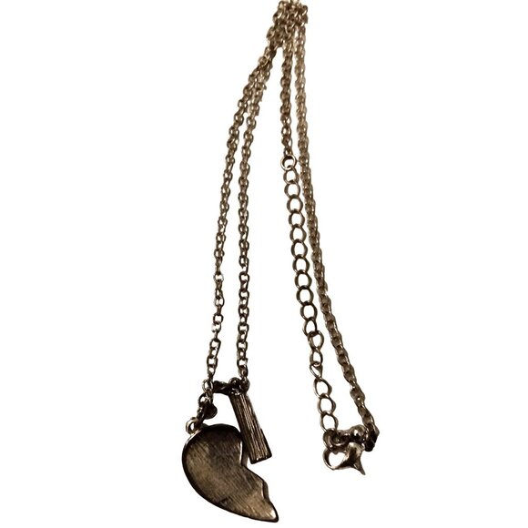 Friends Rainbow Split Heart Necklace Best Friends Forever Valentine Jewelry - Picture 3 of 4